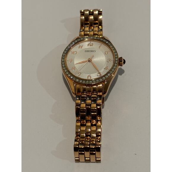 Seiko Women's Rose Gold-Tone Stainless Steel Bracelet Watch - Picture 2 of 4